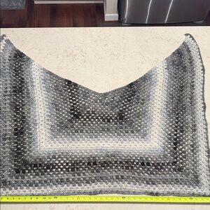 Handmade Ombre Gray Crochet Shawl by me!